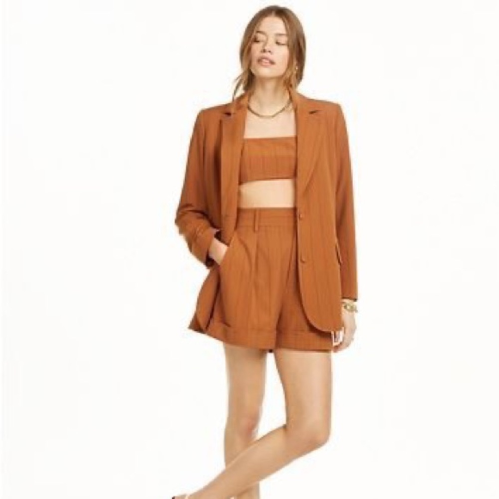 Danielle Bernstein Pinstripe Boyfriend Blazer